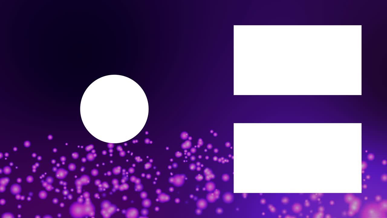 gráficos de movimiento de pantalla de extremo de tarjeta de punto flotante luminoso