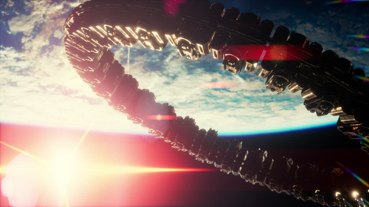 지구 근처의 외계인 모체선 nasa에 의해 제공 된 요소