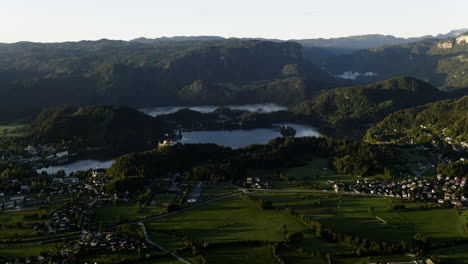 aerial view of lake bled, slovenia