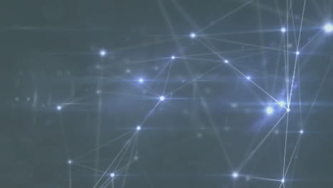 animación de la red de conexiones sobre fondo verde