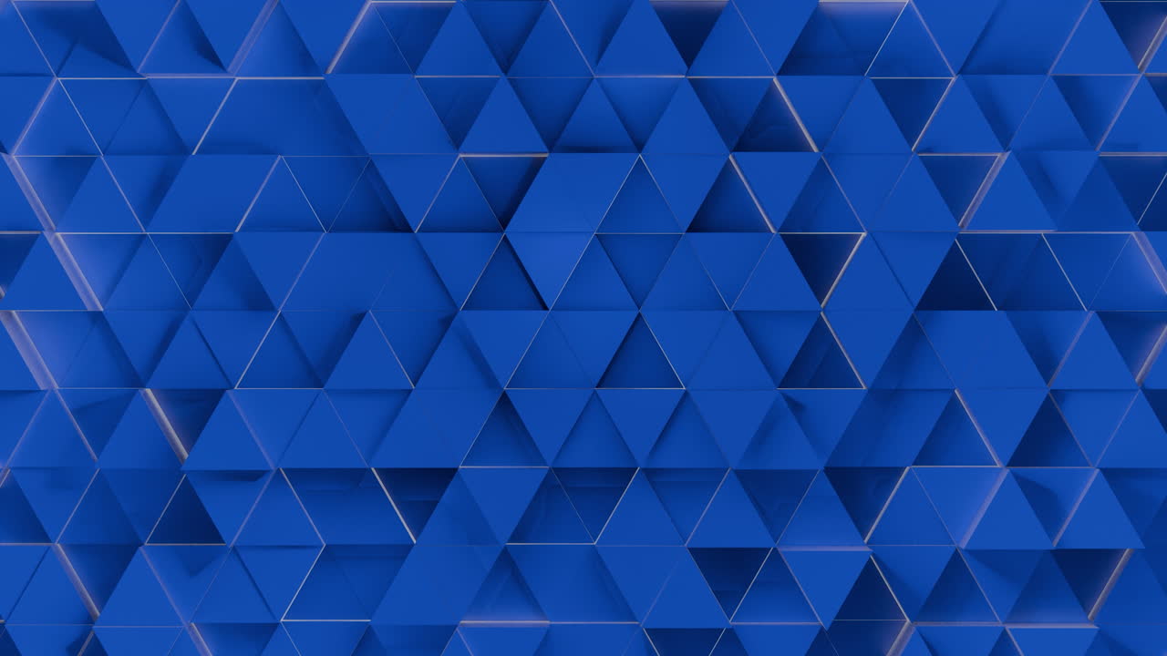 Abstract Blue Triangular Geometric Pattern Background