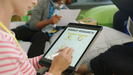 tableta digital para la investigación de mercados