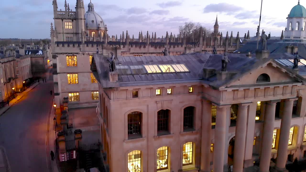 영국 옥스퍼드 시내의 공중 사진