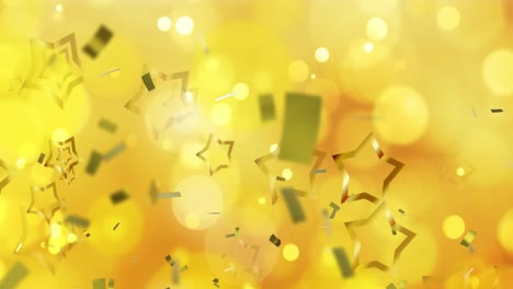 animation of confetti over stars falling