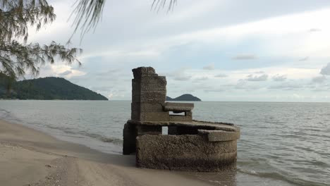 búnker de la costa en penang durante la segunda guerra mundial