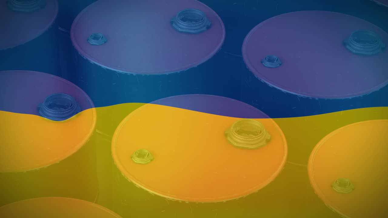 animación de cerraduras sobre la bandera de ucrania