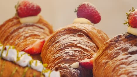 delicious strawberry croissants