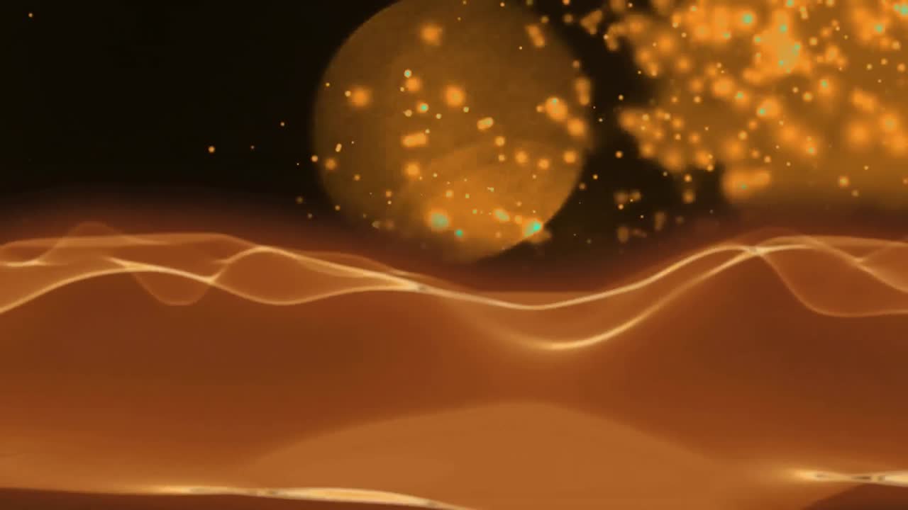 검은색 배경 위에서 움직이는 모양의 애니메이션