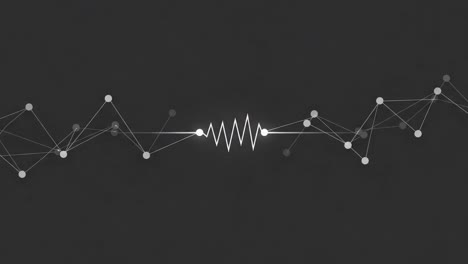 visual representation of electrical resistance illustrating connections and flow through various circuit pathways in a minimalist geometric style