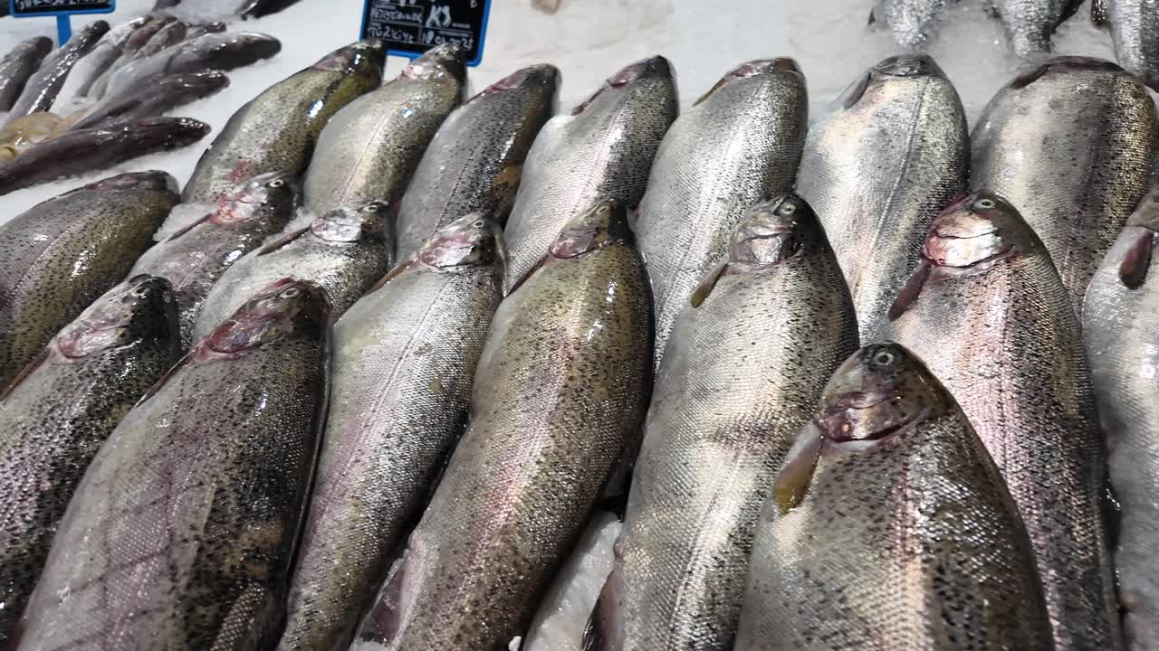 pescado fresco en hielo