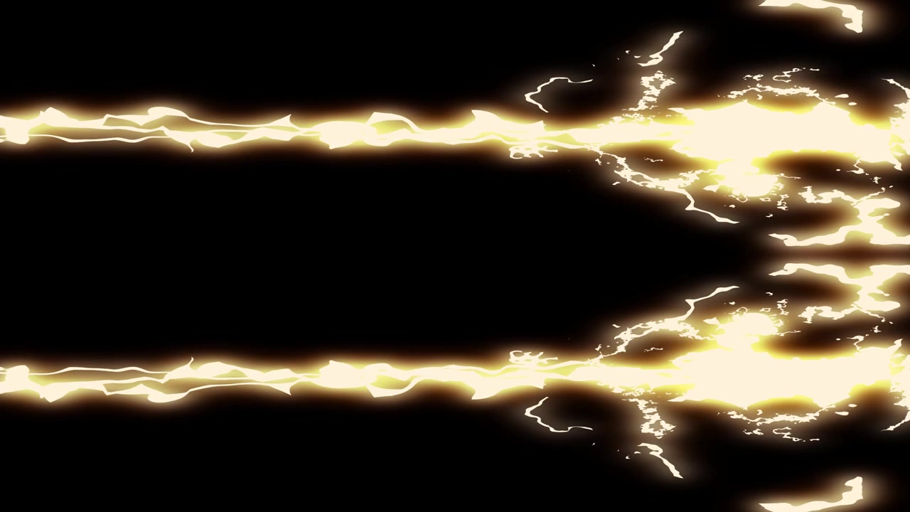 Animazione grafica in movimento di un raggio di scarica elettrica