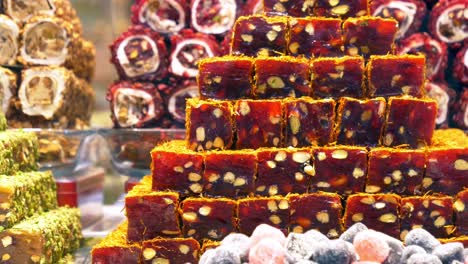 close-up of delicious turkish delight