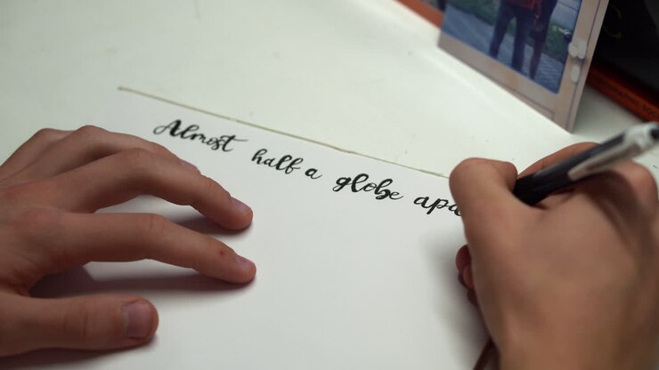 Hand Writing Title In Brush Font Calligraphy