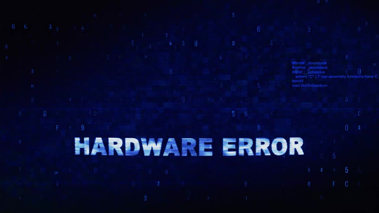 Hardware Error Message on Digital Display