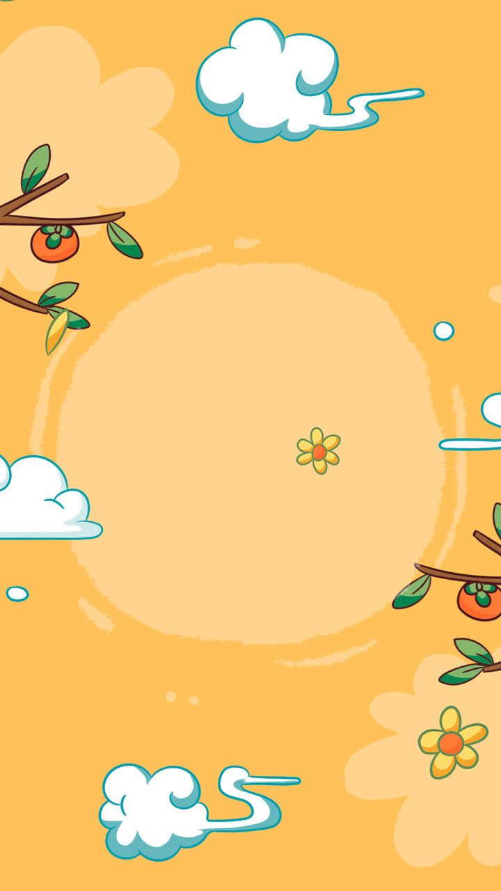 Animace ručně kresleného pozadí pro oslavu korejského festivalu Chuseok.