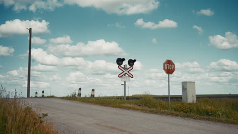 train crossing in rural area