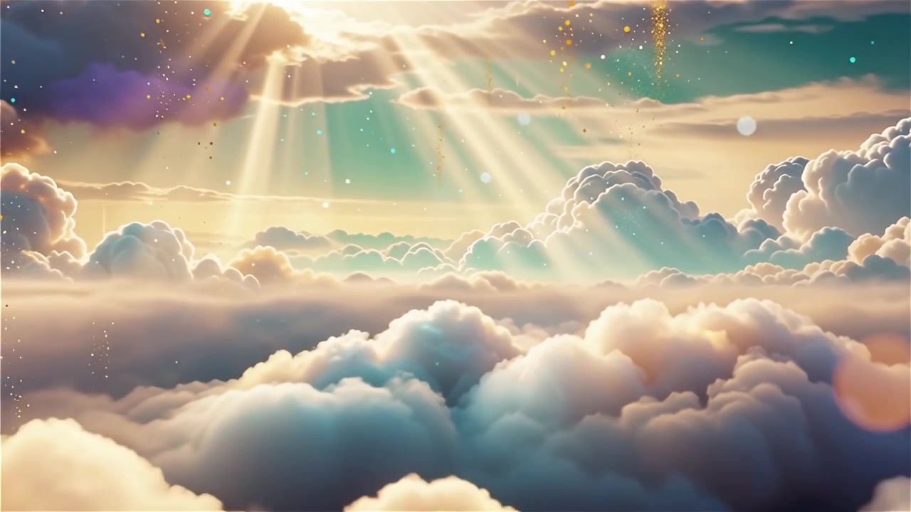 Christian Heavenly Light Worship Background