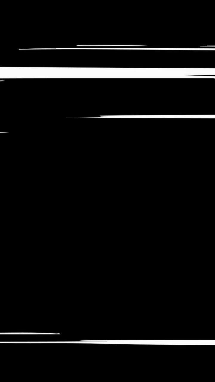 Isolato su sfondo nero, ideale per la composizione. Animazione in loop di linee orizzontali bianche, stile manga, formato verticale