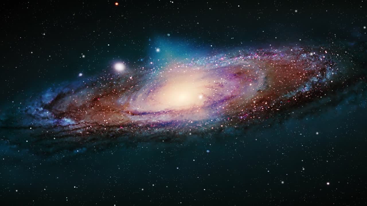 태양계의 우주 깊은 곳의 은하