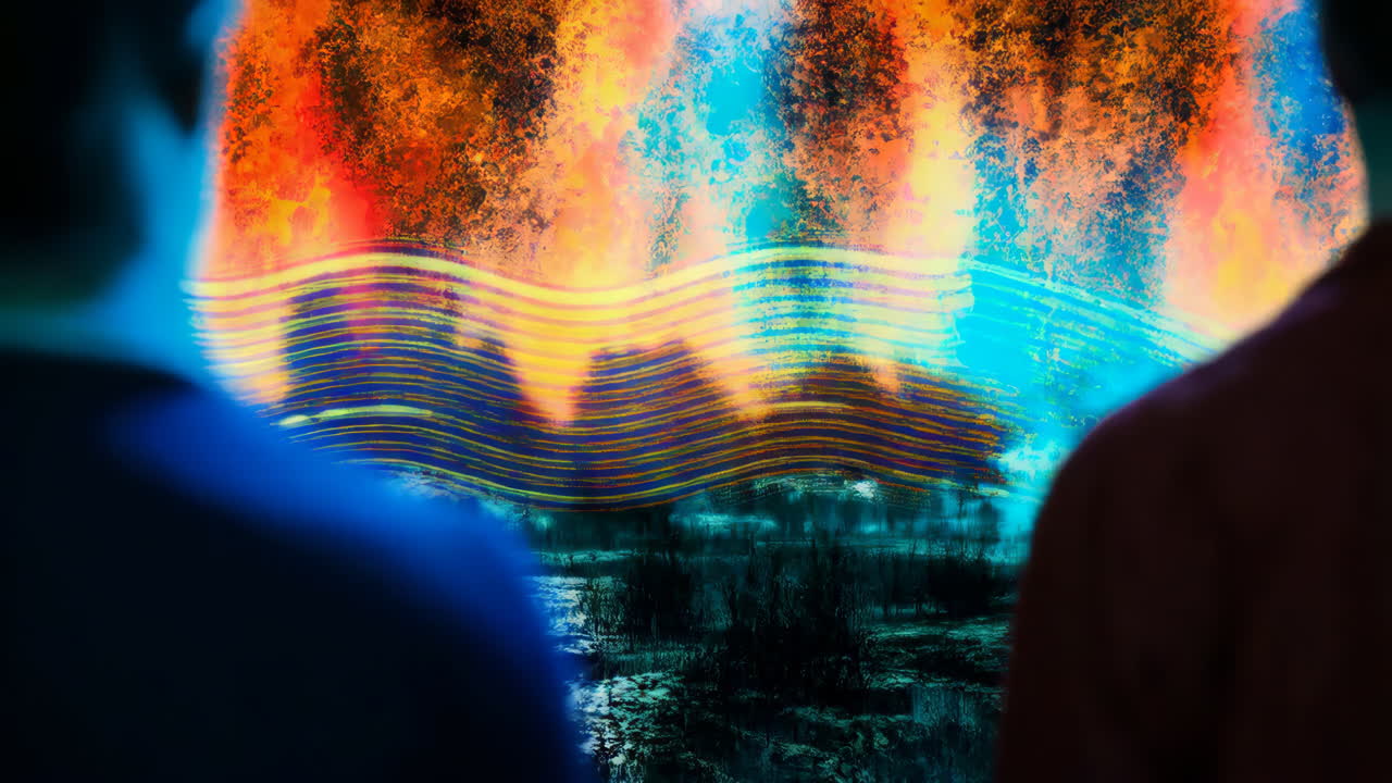 Abstract Art of Burning Forest