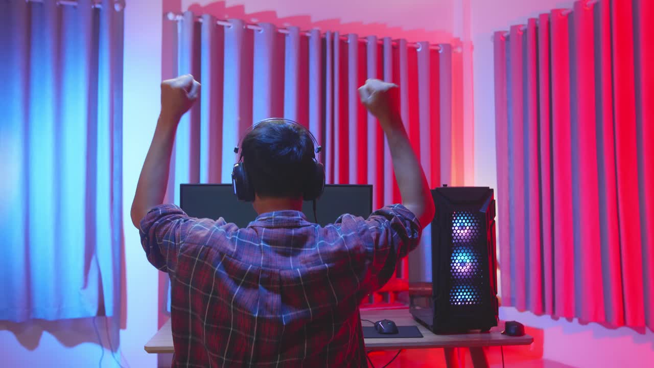 Gamer Celebrating Victory