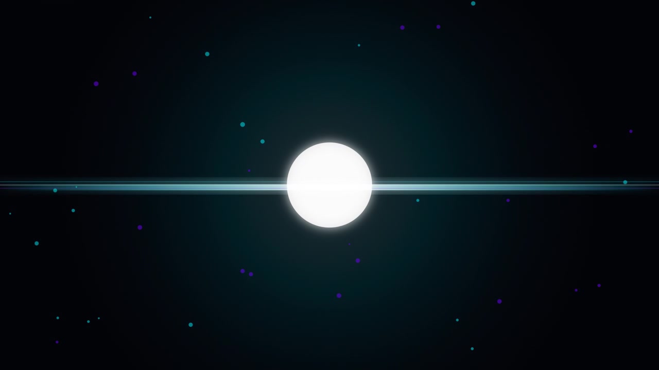 Abstract Animation of a Glowing Light Sphere Expanding in Space