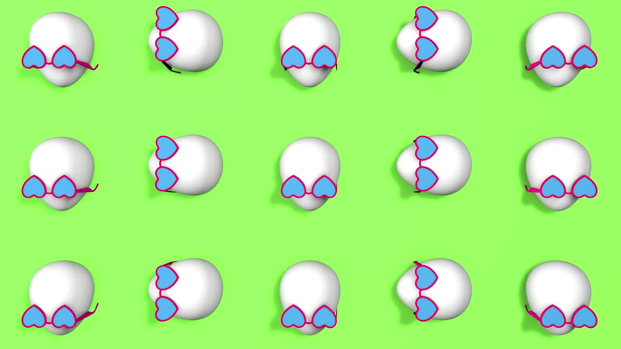 3d looped animation of fancy funny eggs: 현대 미술의 배경