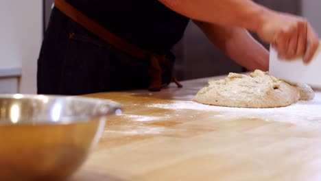 chef preparing the dough