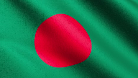 seamless loop 4k vdo. bangladesh national flag blowing in the wind isolated. official patriotic abstract design. 3d rendering illustration of waving sign symbol.