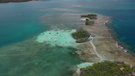 pool in the ocean aerial cayo mata la gata in lajas, puerto rico