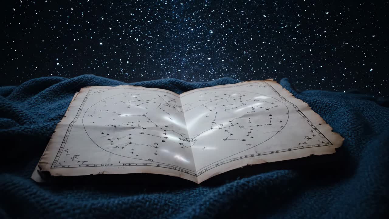Star Chart Under the Night Sky