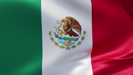 a mexican national flag waving, 3d animation