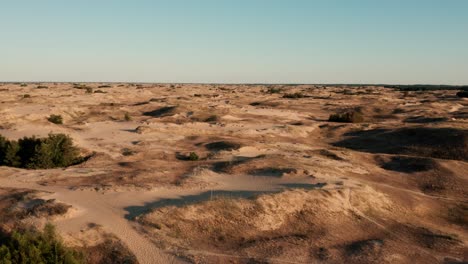 aerial view of a desert, sand dunes. texture of the surface of desert nature