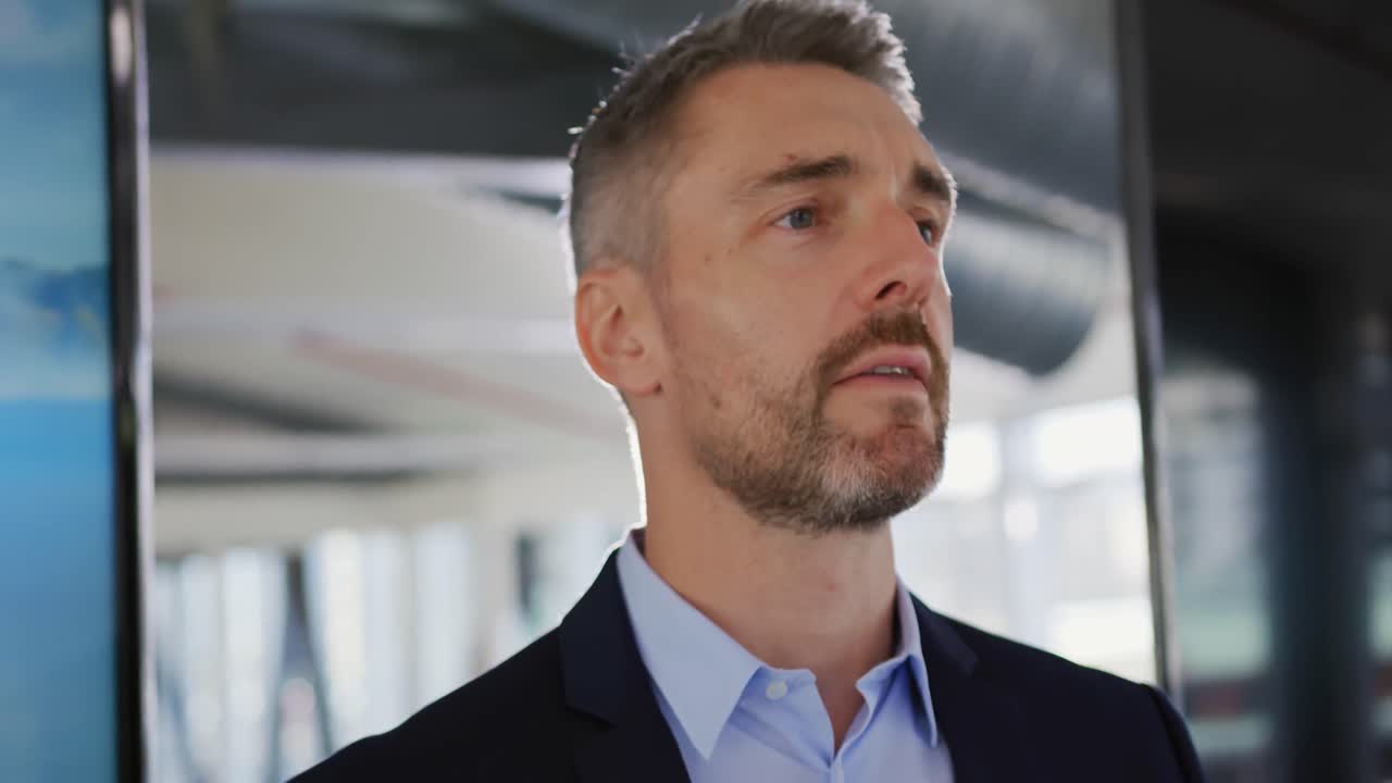 Businessman talking at a conference