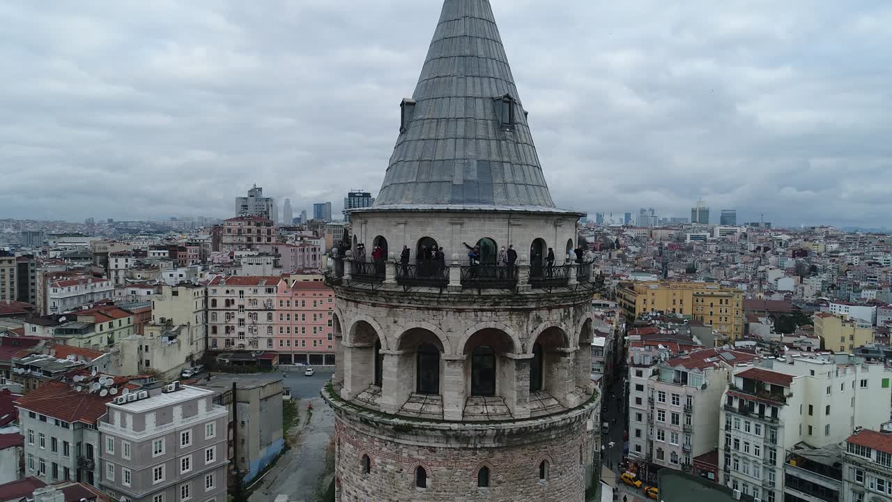 vista aérea torre galata con cuerno dorado istanbul vista aérea de la ciudad de istanbul