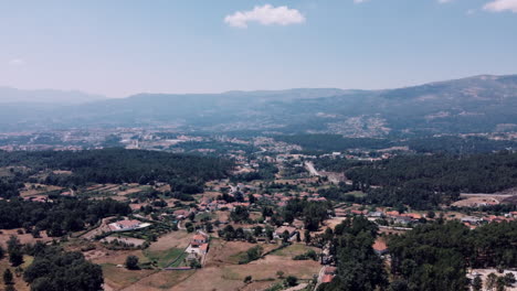 expansive aerial view of a verdant valley in vila real, portugal