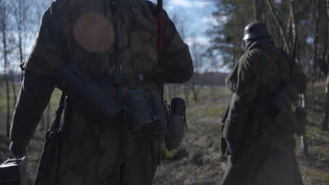 german soldiers in reenactment of world war ii