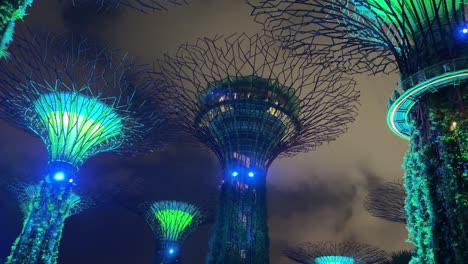 gardens by the bay singapore music light show at night flower dome, asia