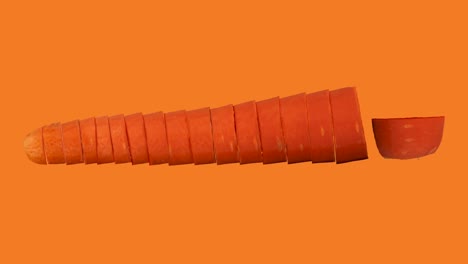 animation of a carrot being chopped up