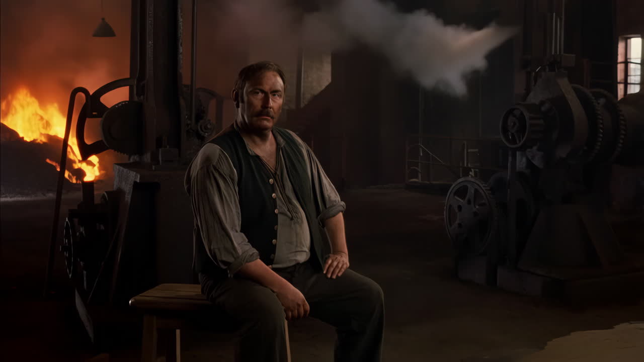 hombre en una fábrica