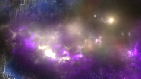 vista de una nebulosa se está acercando en el espacio