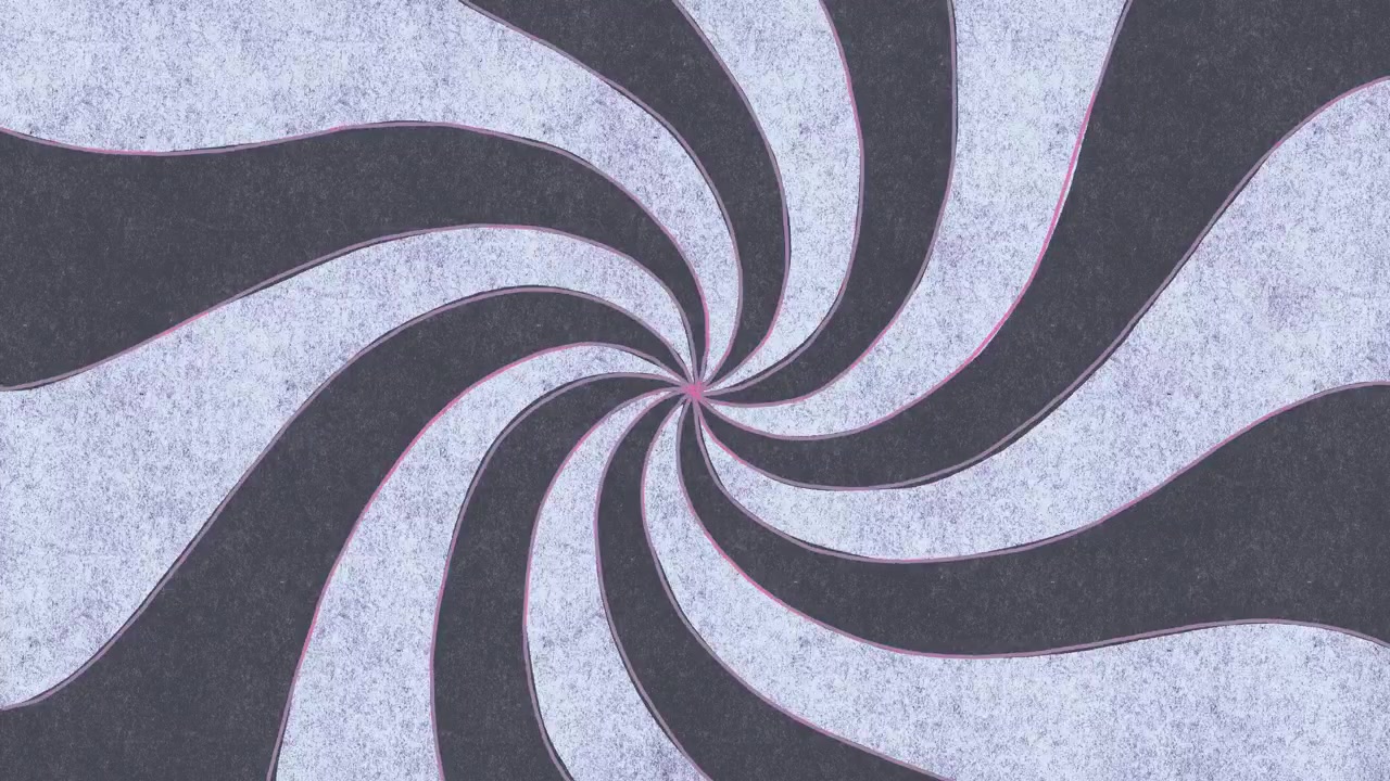 Retro Black and White Spiral Pattern with Paper Texture Rotating