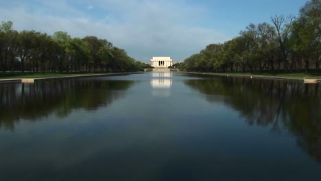 Longshot-Des-Reflektierenden-Pools-Und-Des-Lincoln-Denkmals-In-Der-National-Mall-In-Washington,-D.C