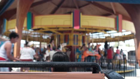 Carosouel-spinning-with-person-in-foreground