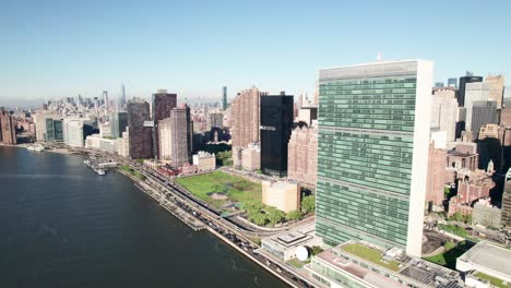 Gorgeous-aerial-of-the-United-Nations-Headquarters.-4K