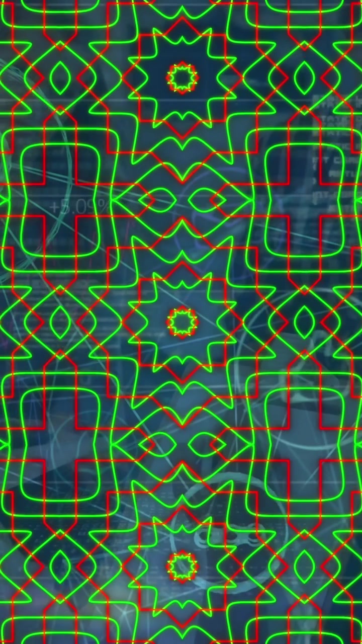 Animazione di elaborazione dati e forme su diverse persone d'affari.