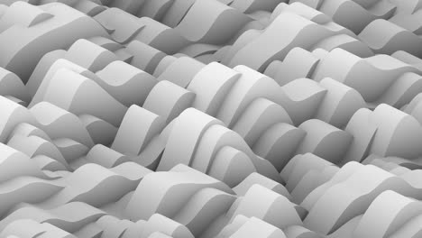 capas grises onduladas que forman una superficie topográfica ondulada. bucle de animación cg abstracto. renderización en 3d.