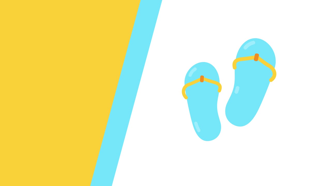 4k video of sandal beach wear with loopable elements.