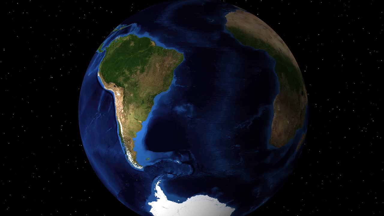 zoom secuencial en la tierra revelando argentina