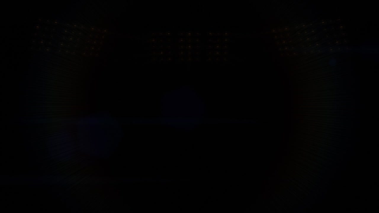 Luci da palco, con audio. Quadrato. Ambra